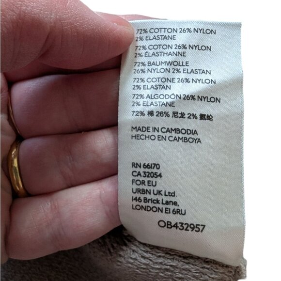 Free People Ottoman Slouchy Tunic Sweater Dress Oyster Beige Cotton Women Small - Picture 12 of 14